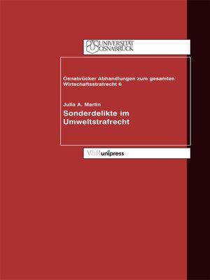 cover image of Sonderdelikte im Umweltstrafrecht